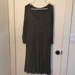 Torrid Olive Long Sleeve Dress